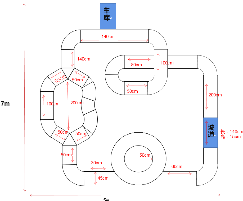 越野车赛道设计平面图图片