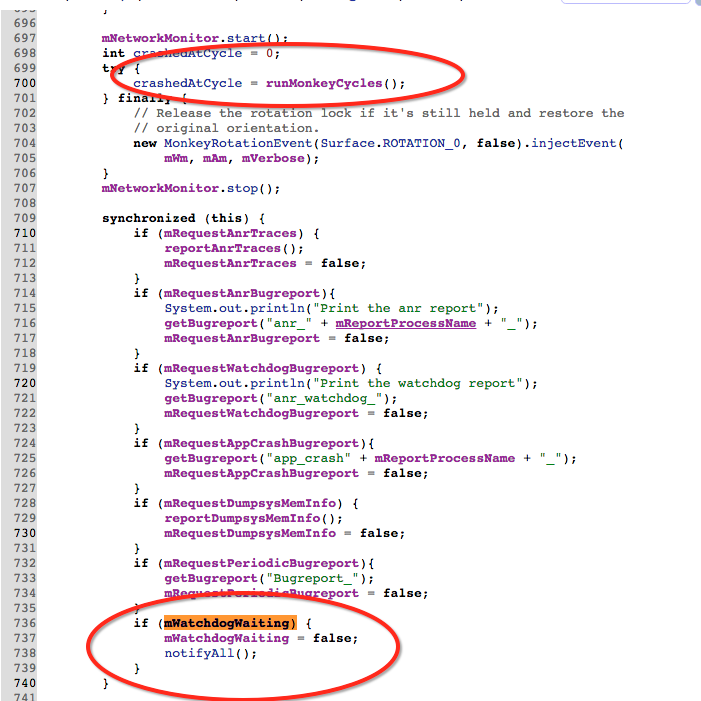 mWatchdogWaiting条件和notify