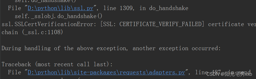 【已解决】requests报错SSLCertVerificationError(1, ‘[SSL: CERTIFICATE_VERIFY ...