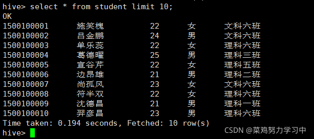 使用DataX实现mysql与hive数据互相导入