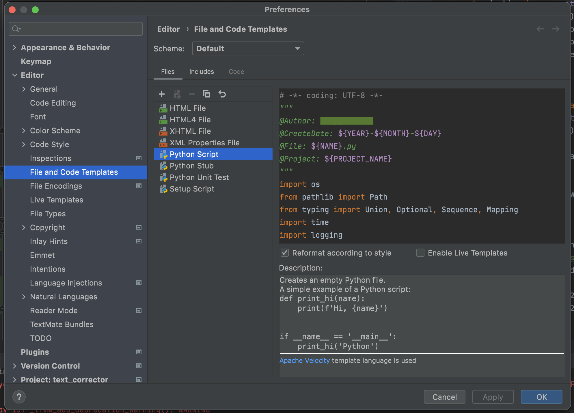 pycharm custom template code - Programmer Sought
