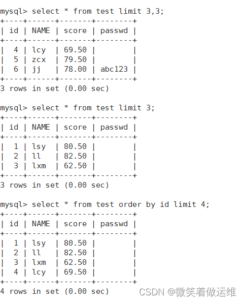 mysql高阶语句与连接存储