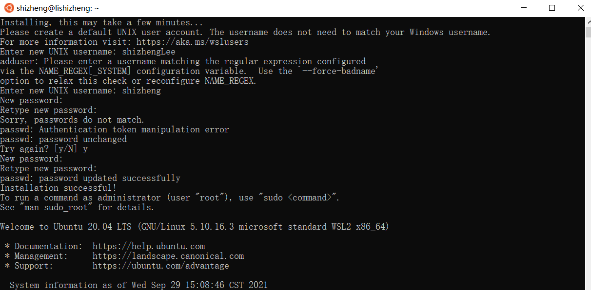 WSL(windows subsystem for linux)安装错误：安装过程中遇到错误，但可以继续安装。组件： ‘WSL 内核‘ 错误代码： 0x80072f78解决方法