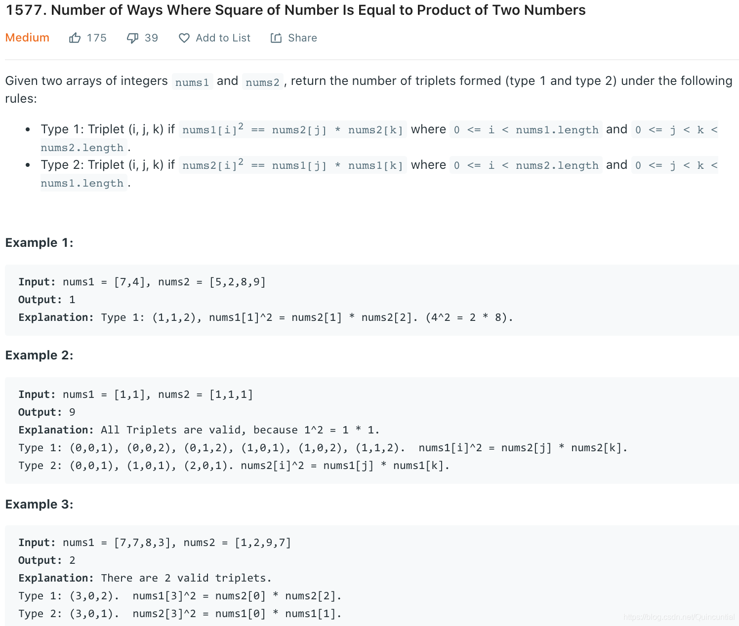 Number of Ways Where Square of Number Is Equal to Product of Two Numbers