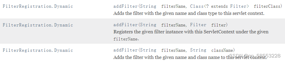 注册Filter组件