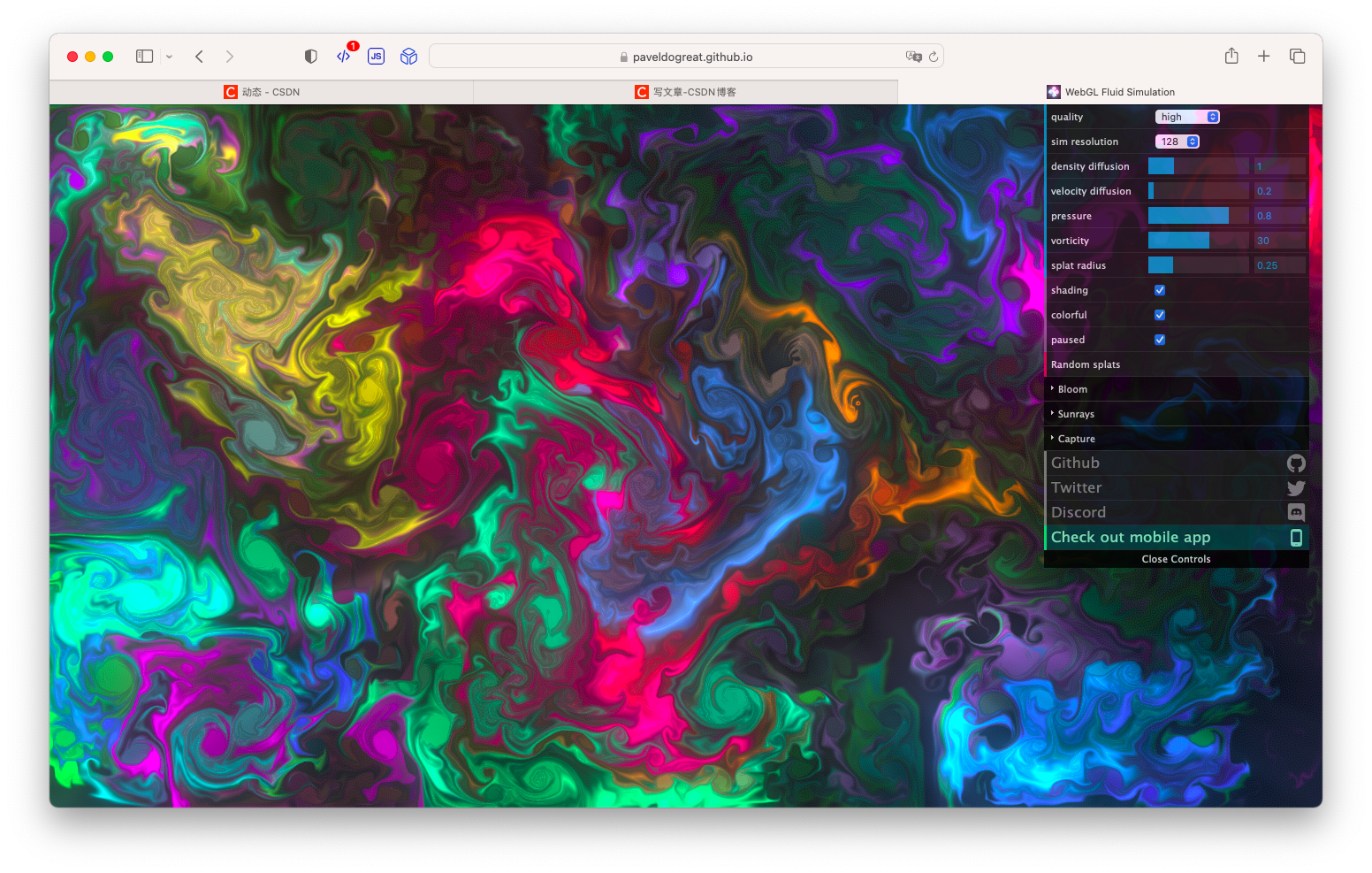 WebGL Fluid Simulation