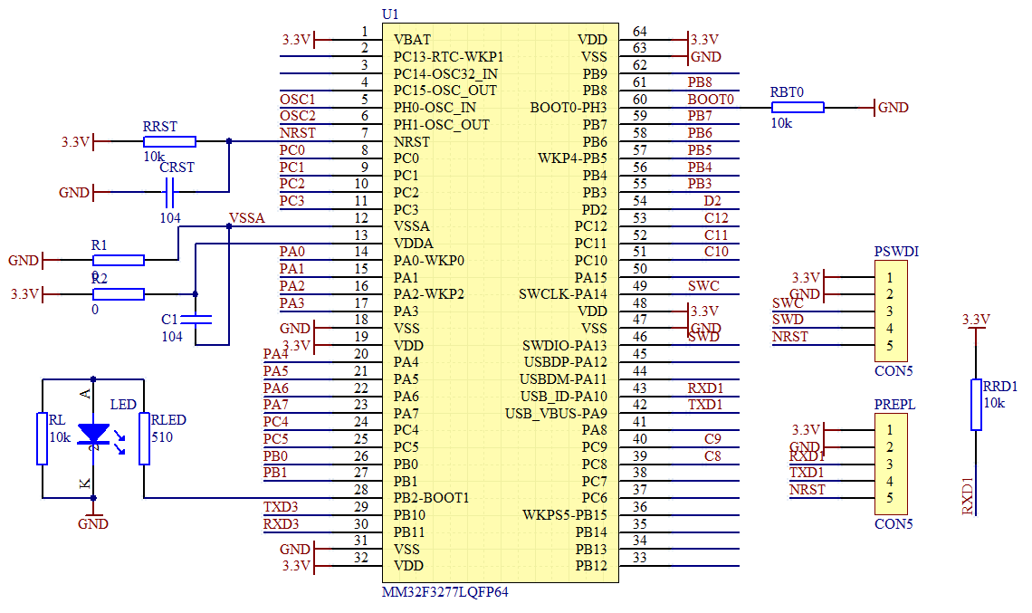 ▲ 图1.1.1 CPU电路