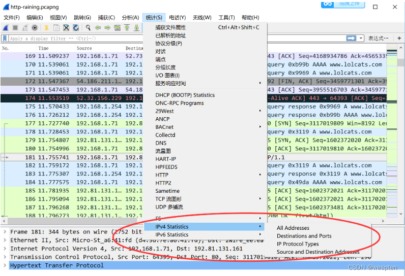 Wireshark 基于生成的IP统计分析_wireshark统计分析-CSDN博客