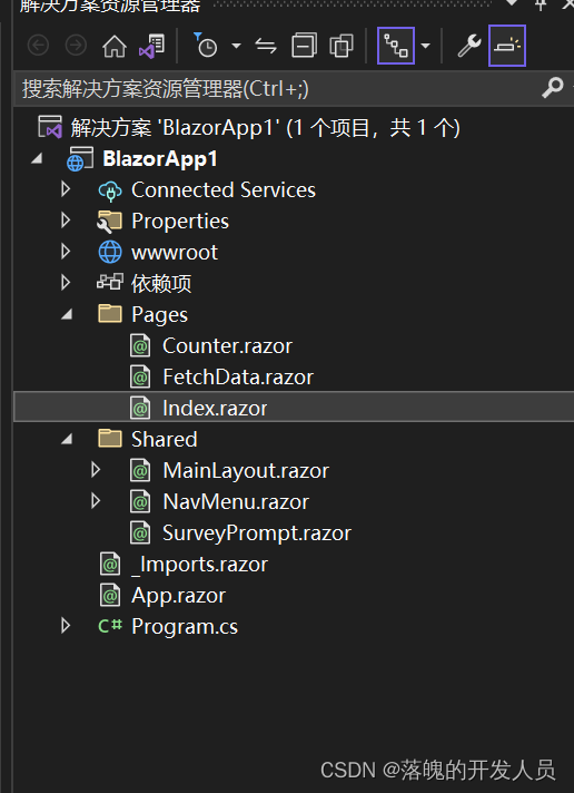 .NET6 Blazor体验 -＞ 1. 项目结构探索并添加新页面_headoutlet Blazor-CSDN博客