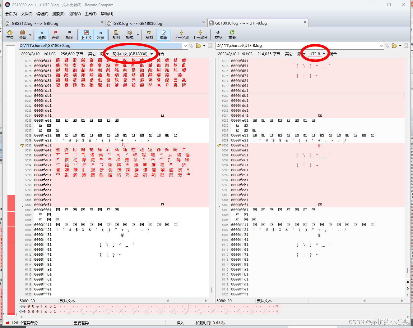 java输出GB2312、GBK、GB18030、UTF-8所有的字符