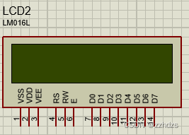 LCD1602仿真图