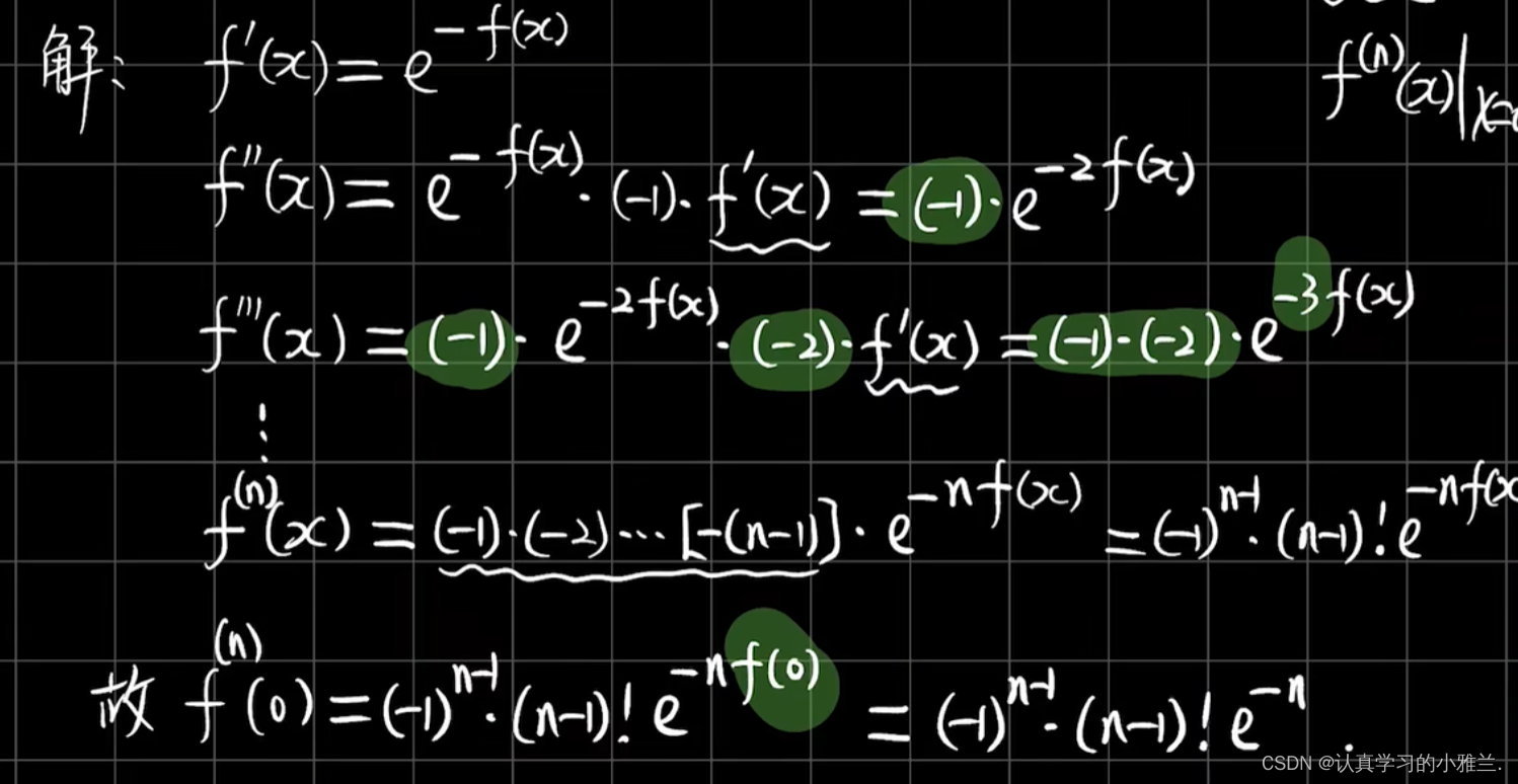 导数与微分总复习——“高等数学”