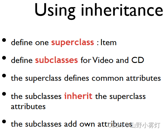 Using inheritance