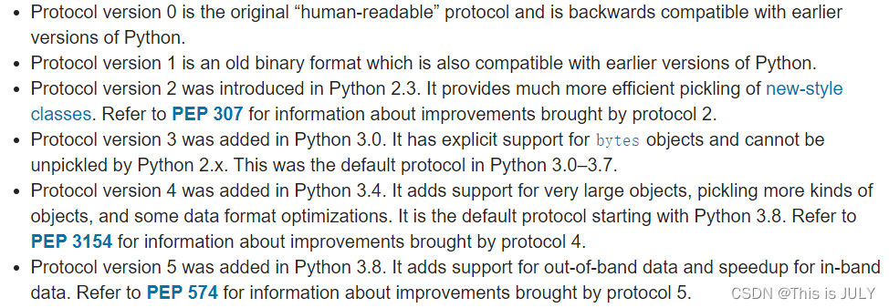 Unsupported Pickle Protocol: 5_This Is July的博客-Csdn博客