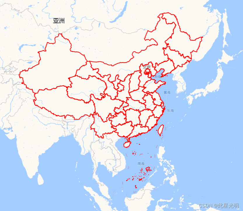 PIE-engine 教程 ——矢量集合的循环计算使用map()映射函数(中国各省市面积统计)_- args(string|geometry ...