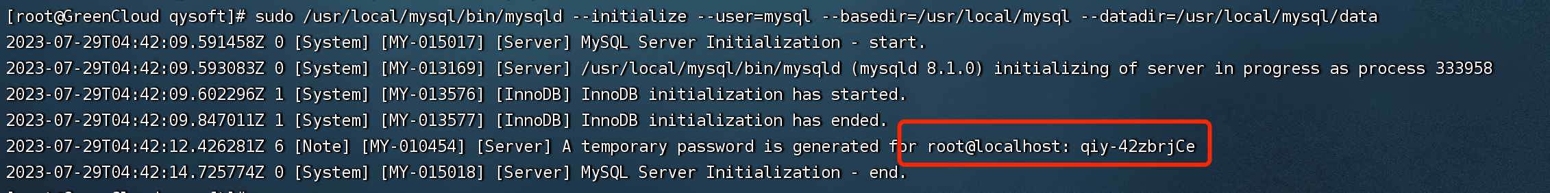 Linux安装MySQL 8.1.0