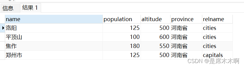 PostGreSQL:数据表继承