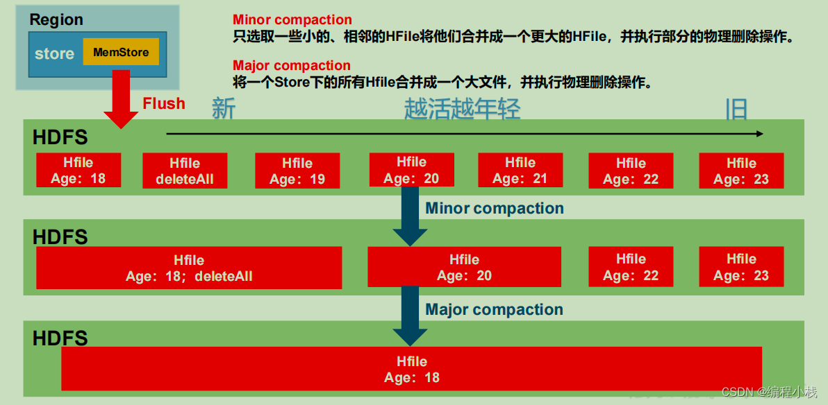 Hbase基本使用，读写原理，性能优化学习