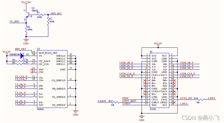 iMX8mm扩展HDMI和LVDS显示原理图2