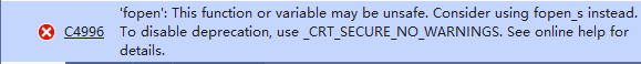 [C++] C4996错误解决方案-CSDN博客