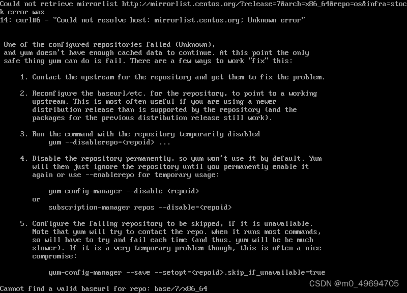 Could not resolve host mirrorlist centos org неизвестная ошибка