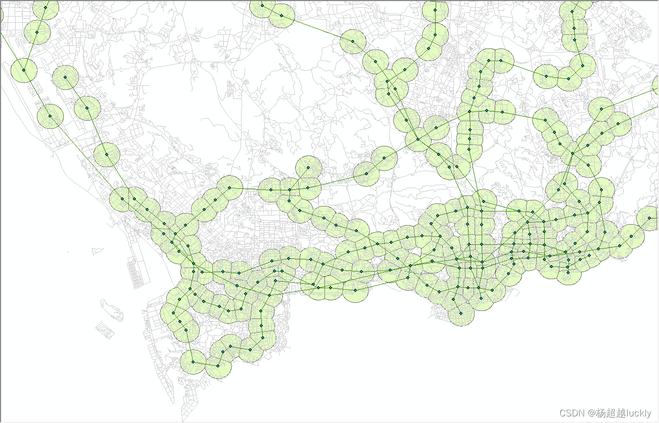 Arcgis中生成泰森多边形的缓冲区