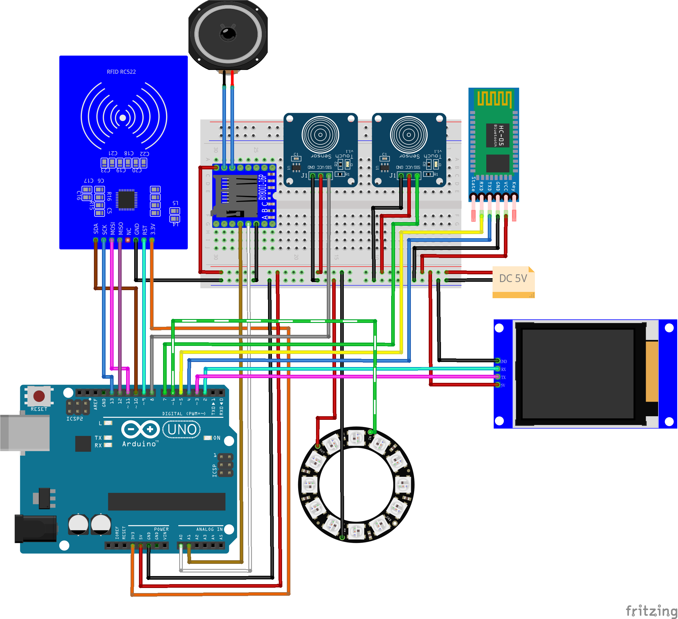 fritzing软件绘制arduino面包板接线图传感器模块库文件038_fritzing
