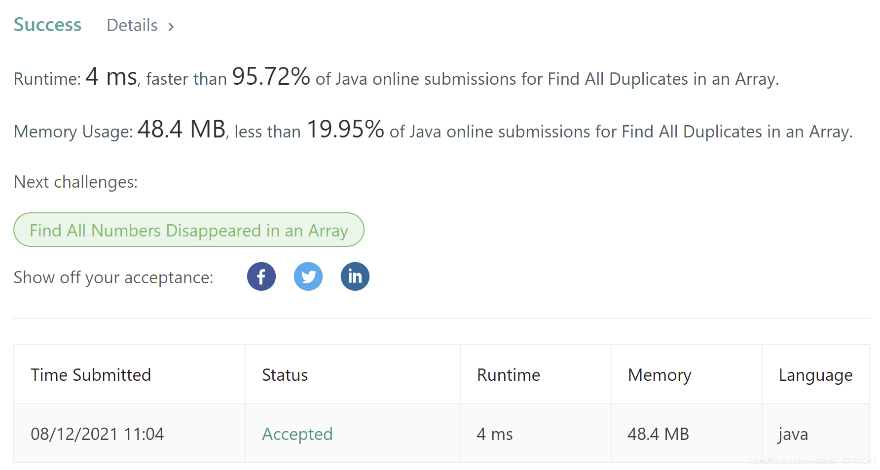 leetcode 442. Find All Duplicates in an Array | 442. 数组中重复的数据（位运算）