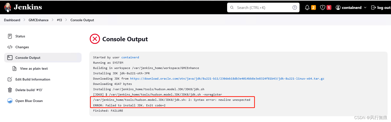 macminer unexpected newline