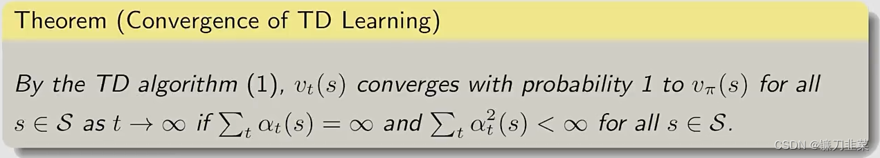 TD算法收敛性