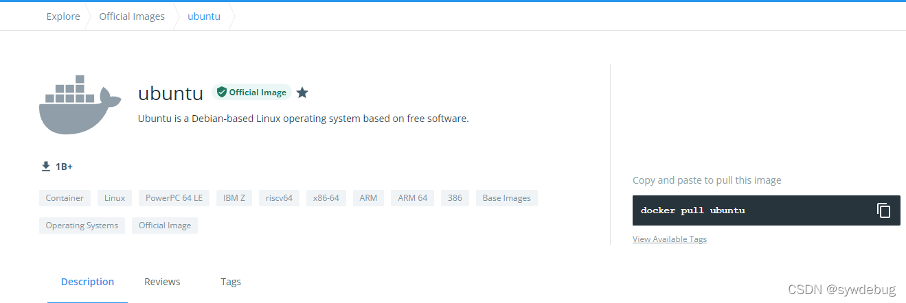 docker Hub 的 ubuntu 示例