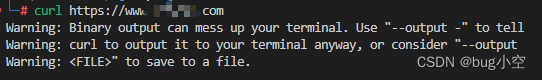 curl请求https|http网站时出现Binary output can mess up your terminal