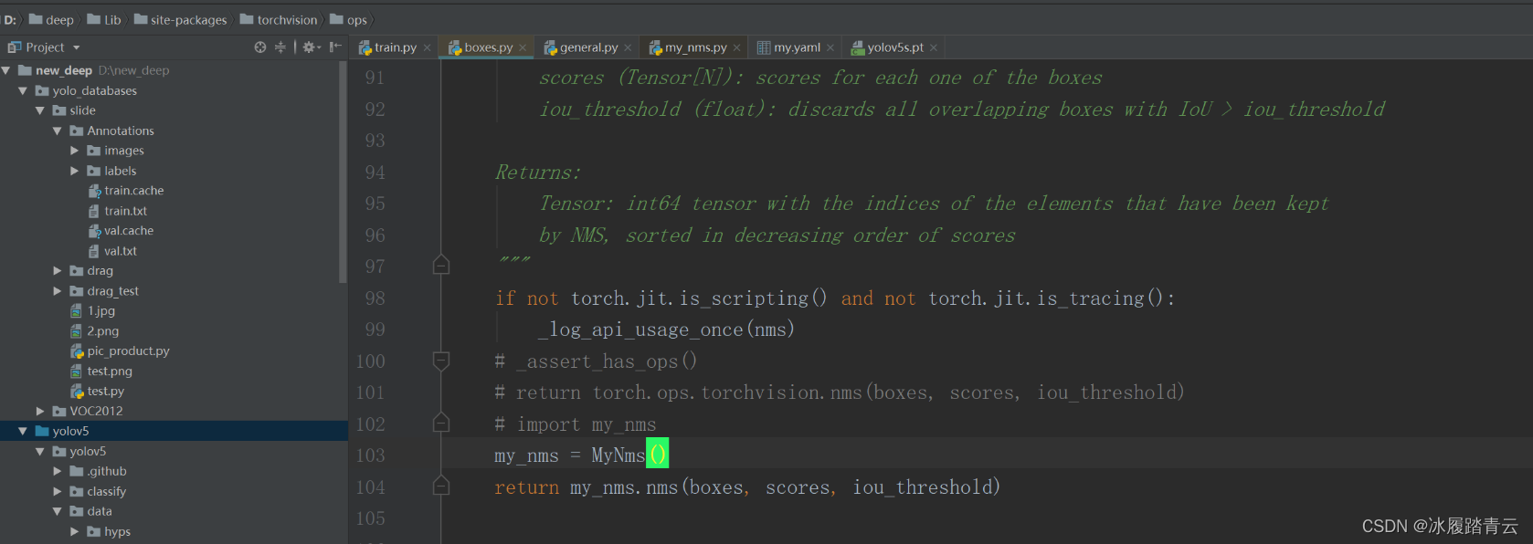 yolov5训练报错：NotImplementedError Could not run ‘torchvisionnms‘ with arguments from the ‘CUDA