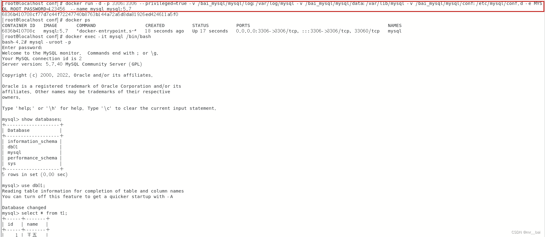 （七）Docker上安装常用软件说明（tomcat，mysql）