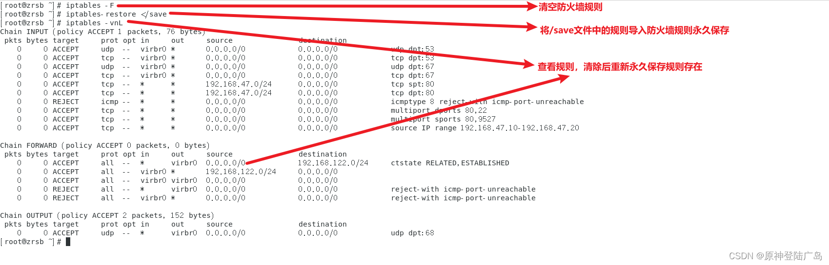 Linux之iptables防火墙