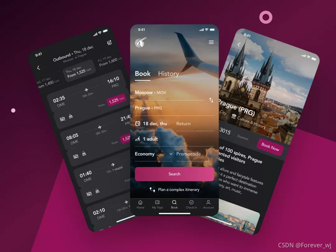 Qatar Airways Mobile App Redesign by Dmitry Lauretsky