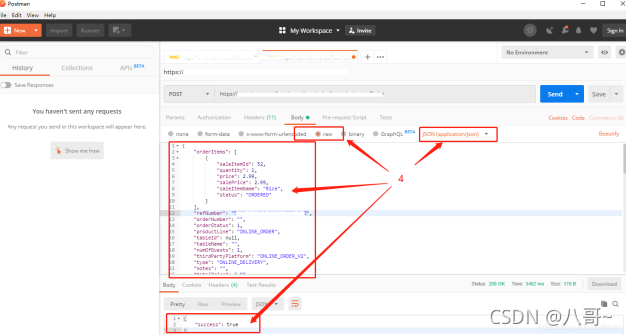 Postman - Postman 的简单使用，POST 类型接口实例(application/json)