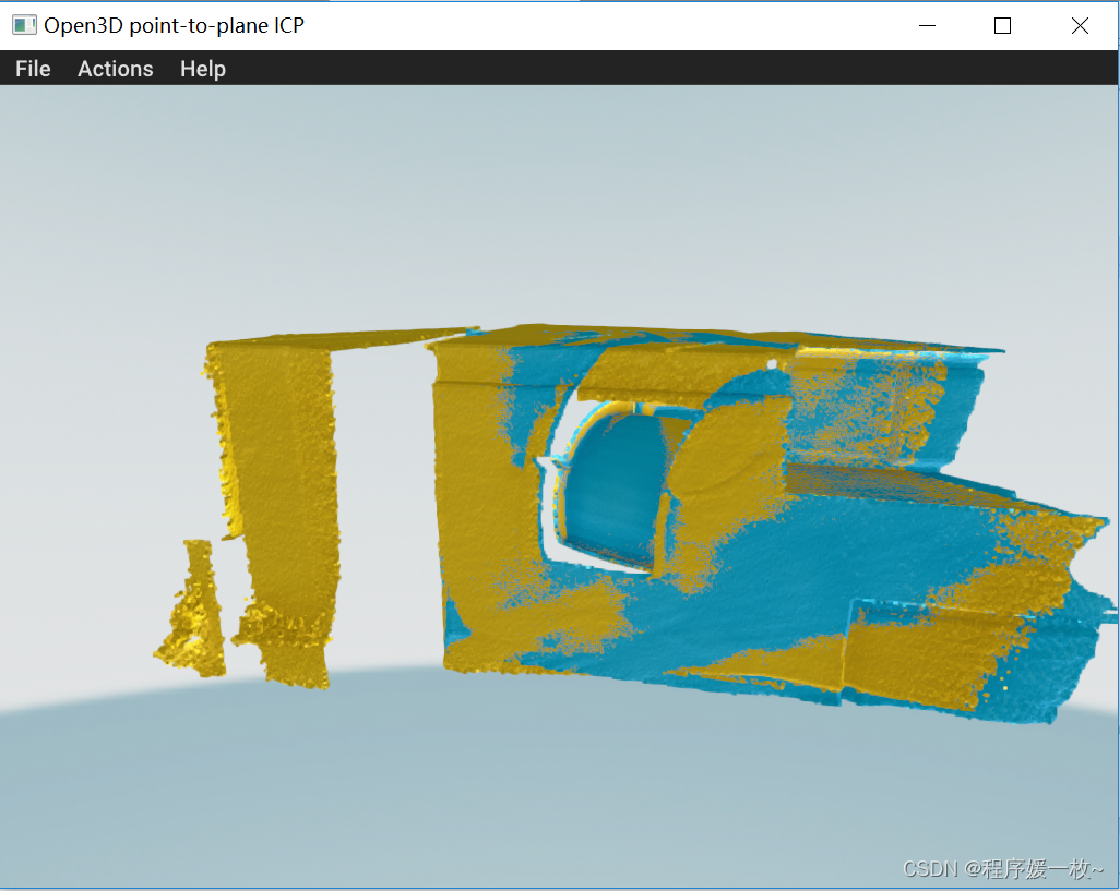 Python Open3D点云配准点对点，点对面ICP(Iterative Closest Point）