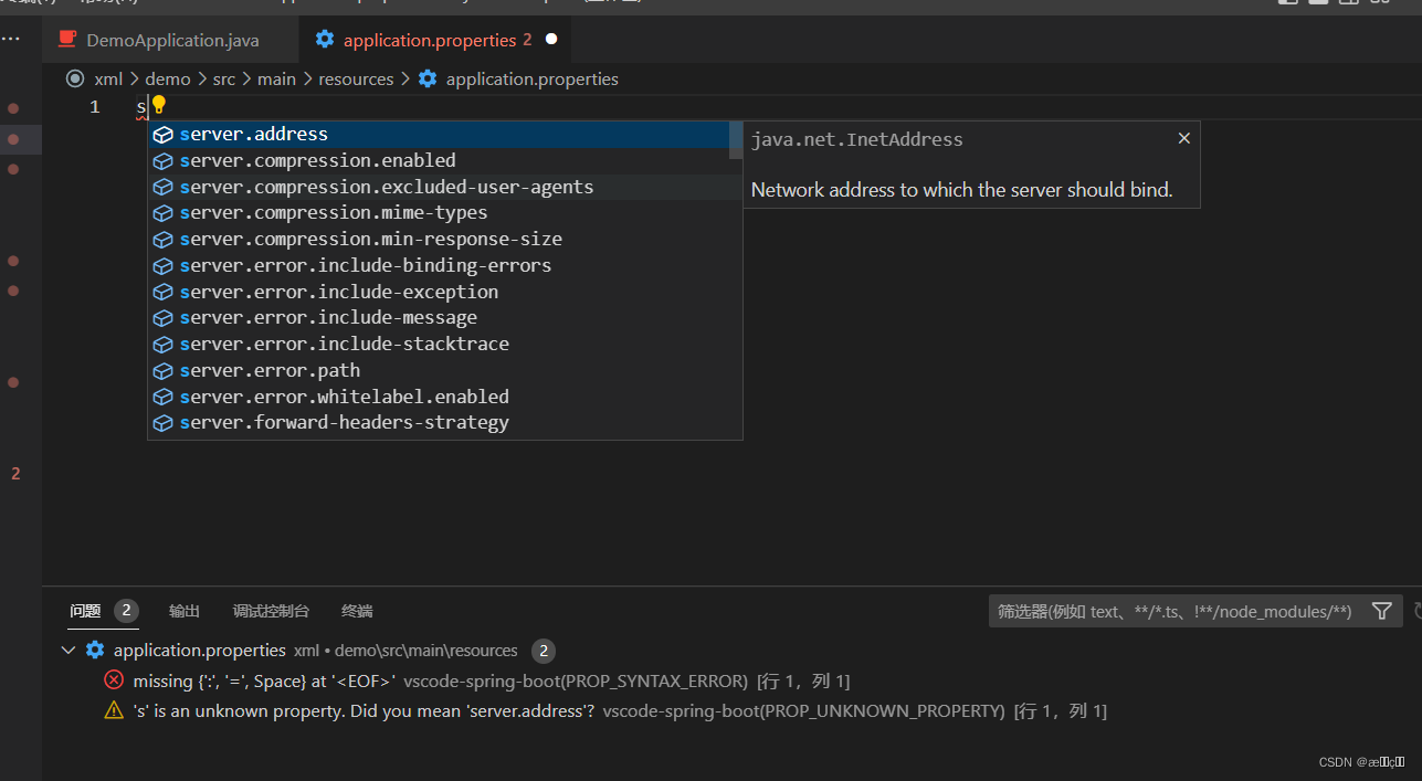 vs code开发spring boot出现properties文件和yaml不出现自动补全的问题_vscode springboot 智能