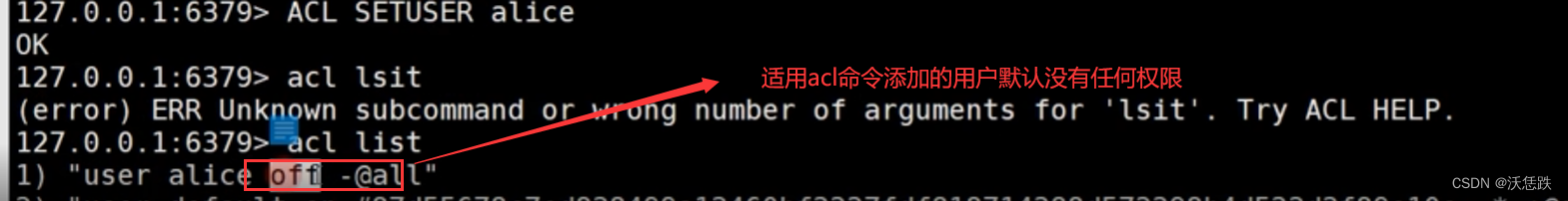 28.适用acl命令添加的用户默认没有任何权限