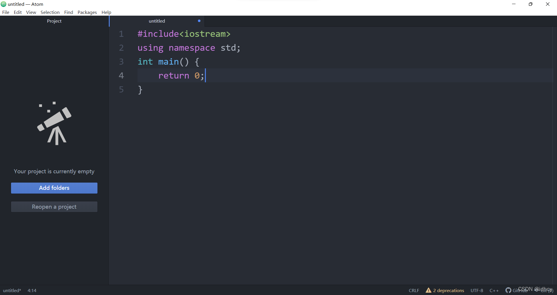 Atom编辑器配置C/C++编译环境_atom运行c++-CSDN博客