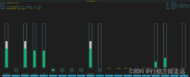 Figure 28.4.2 alsamixer interface