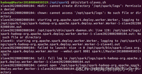 大数据技术——搭建spark集群出现的问题