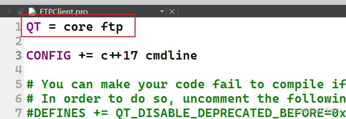 Qt5编译使用QFtp模块(环境：win+Qt5.15.2+msvc2019)