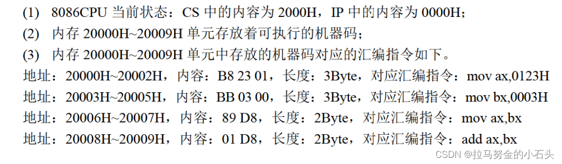 8086CPU读取和执行指令的相关部件说明