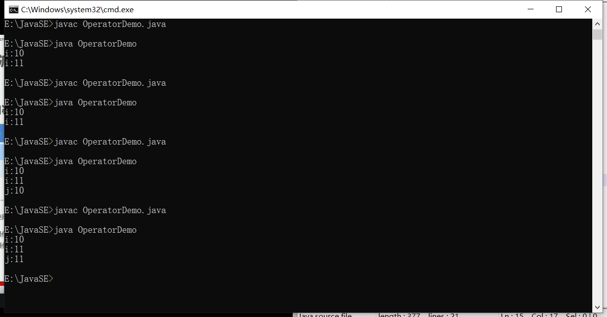 自增自减运算符