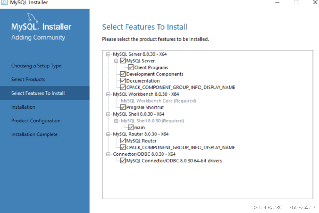  enable select features csdn 