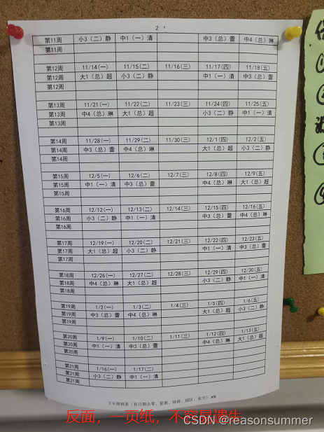 【办公类-16-01-01】2022学年第一学期“机动班下午代班的排班表-只算5天，不管假日”（python 排班表系列）