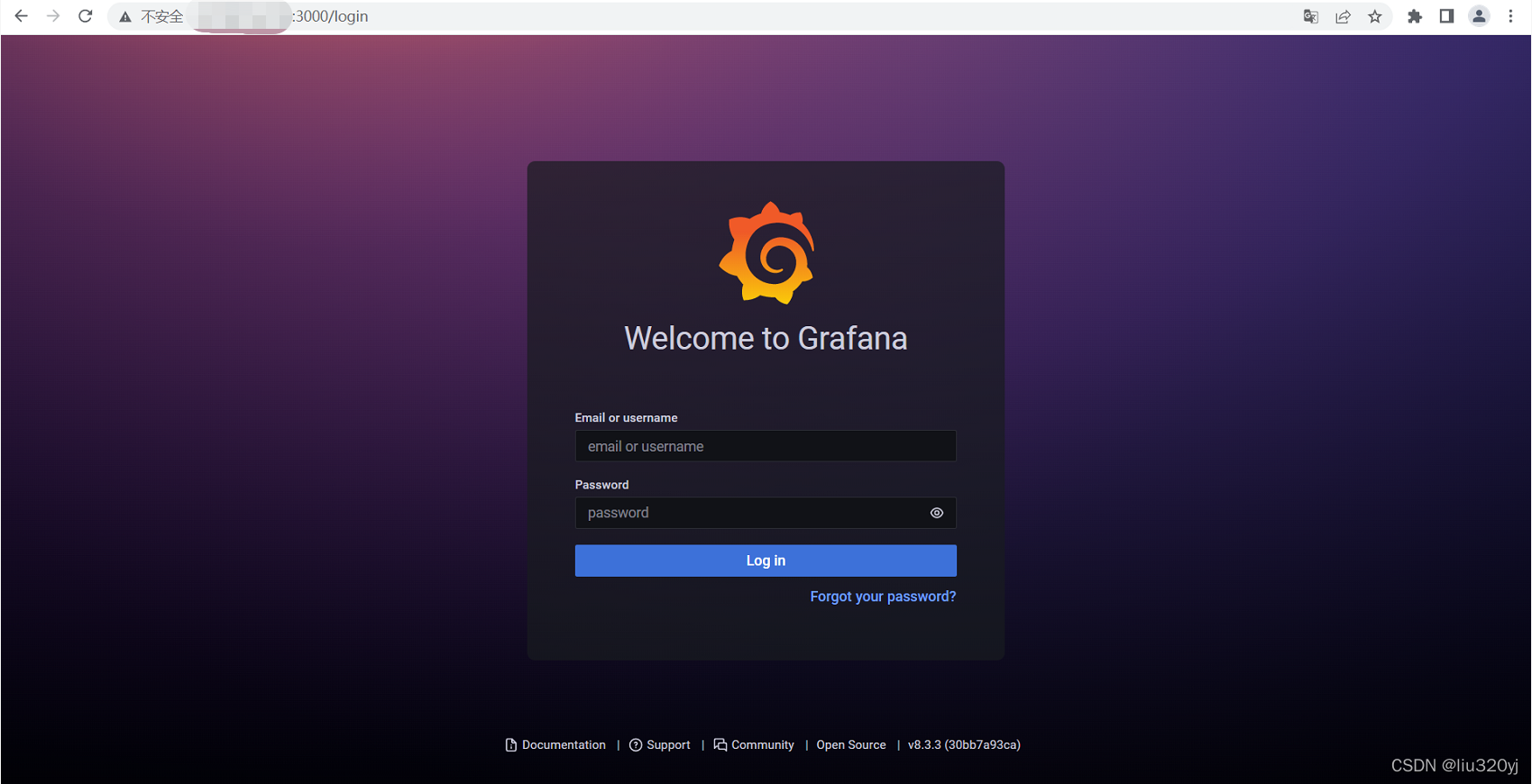 grafana登录页