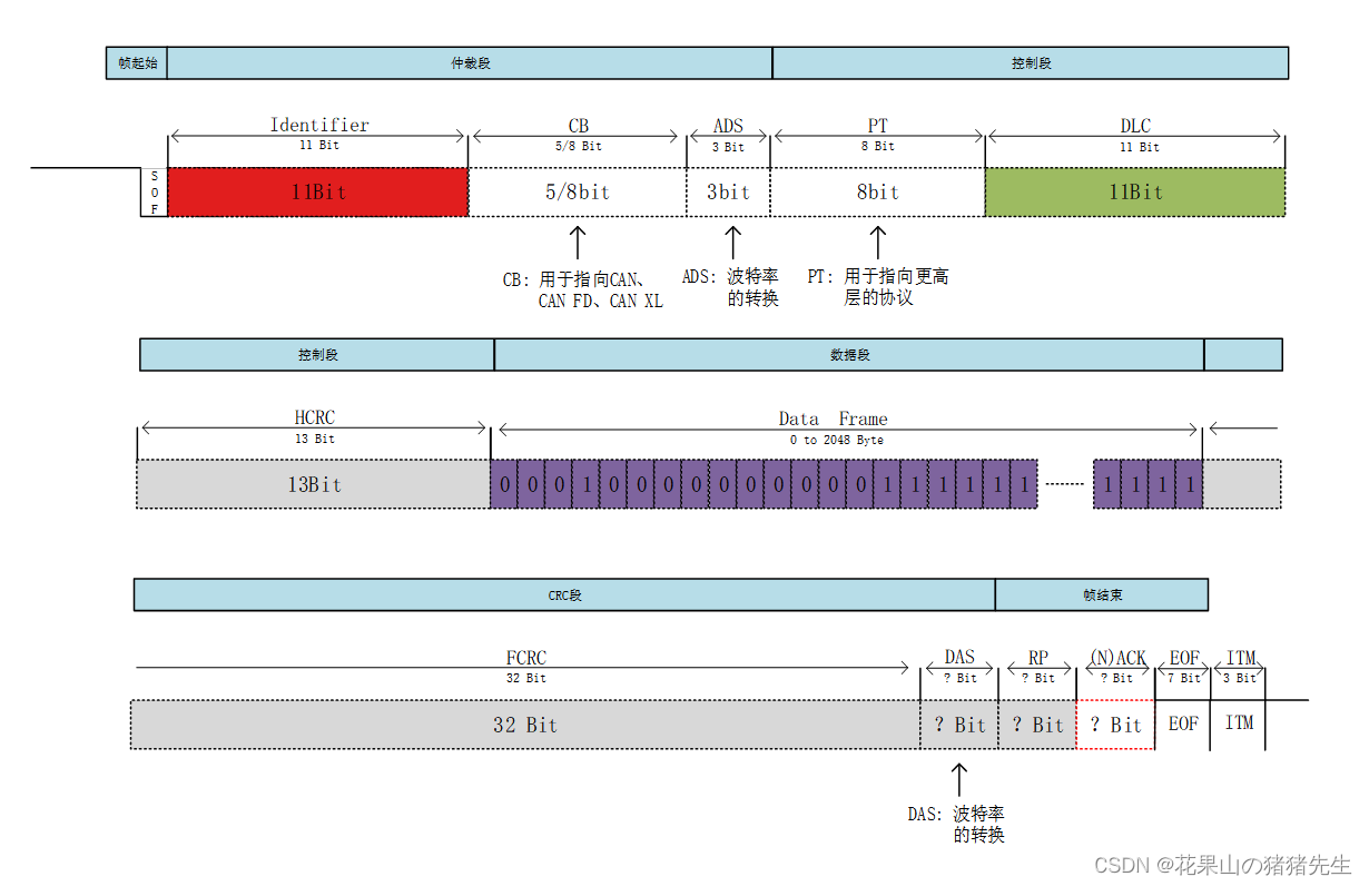 CAN/CAN FD/CAN XL(参考)数据帧格式CSDN博客 